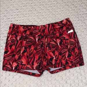 AVIA Red & Black Compression Shorts
